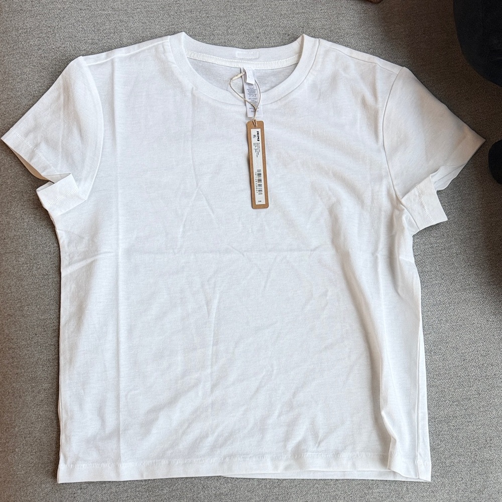 Skims Relaxed Tees Shrunken White S NWT